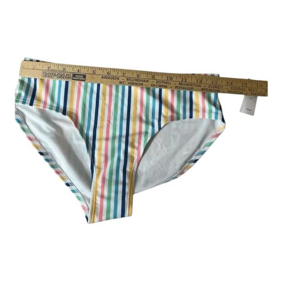 Old Navy Bikini Bottom Size XL(14-16) Vertical Stripe Multicolor Full Coverage - Picture 3 of 9